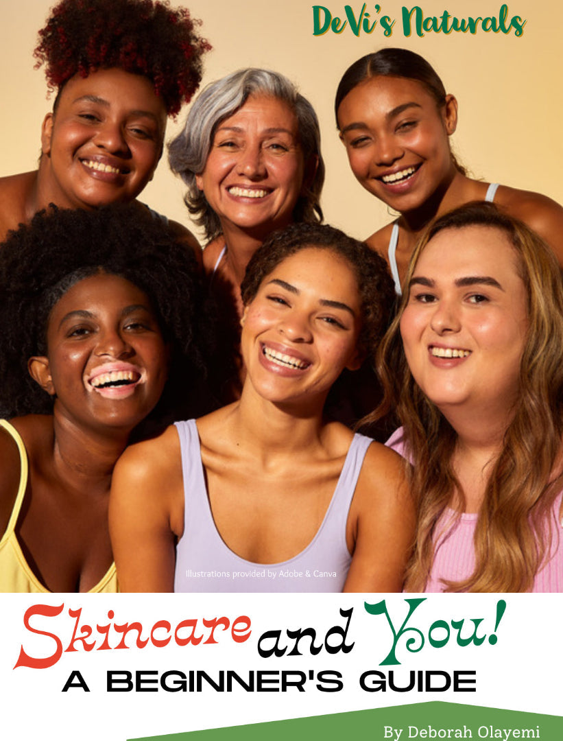 Promotional cover image for 'Skincare and You! A Beginner's Guide' featuring a diverse group of individuals smiling and engaging with the camera, indicating a friendly and educational tone for the content.